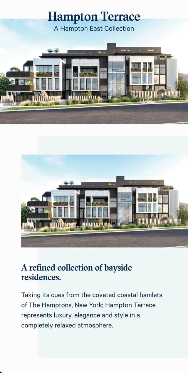 Hampton Terrace mobile website design